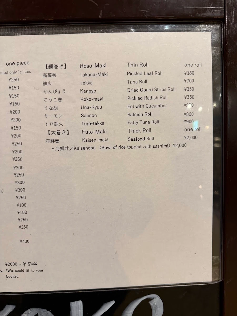 Hiyoko Sushi 메뉴 사진 2